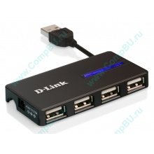 Карманный USB 2.0 концентратор D-Link DUB-104 в Томилино, USB хаб DLink DUB104 (Томилино)