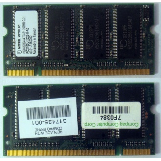 Модуль памяти 256MB DDR Memory SODIMM в Томилино, DDR266 (PC2100) в Томилино, CL2 в Томилино, 200-pin в Томилино, p/n: 317435-001 (для ноутбуков Compaq Evo/Presario) - Томилино